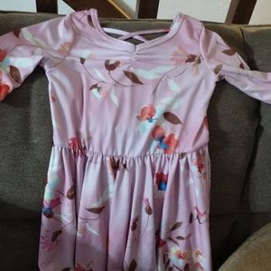 Dot dot smile pink cherry blossom dress